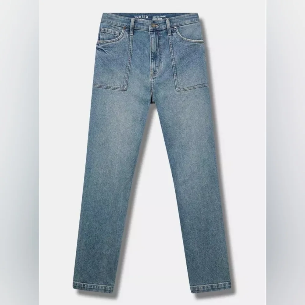 Torrid High Rise Y2K Inspired Classic Blue Women's Jeans Plus Size 18 Sh…